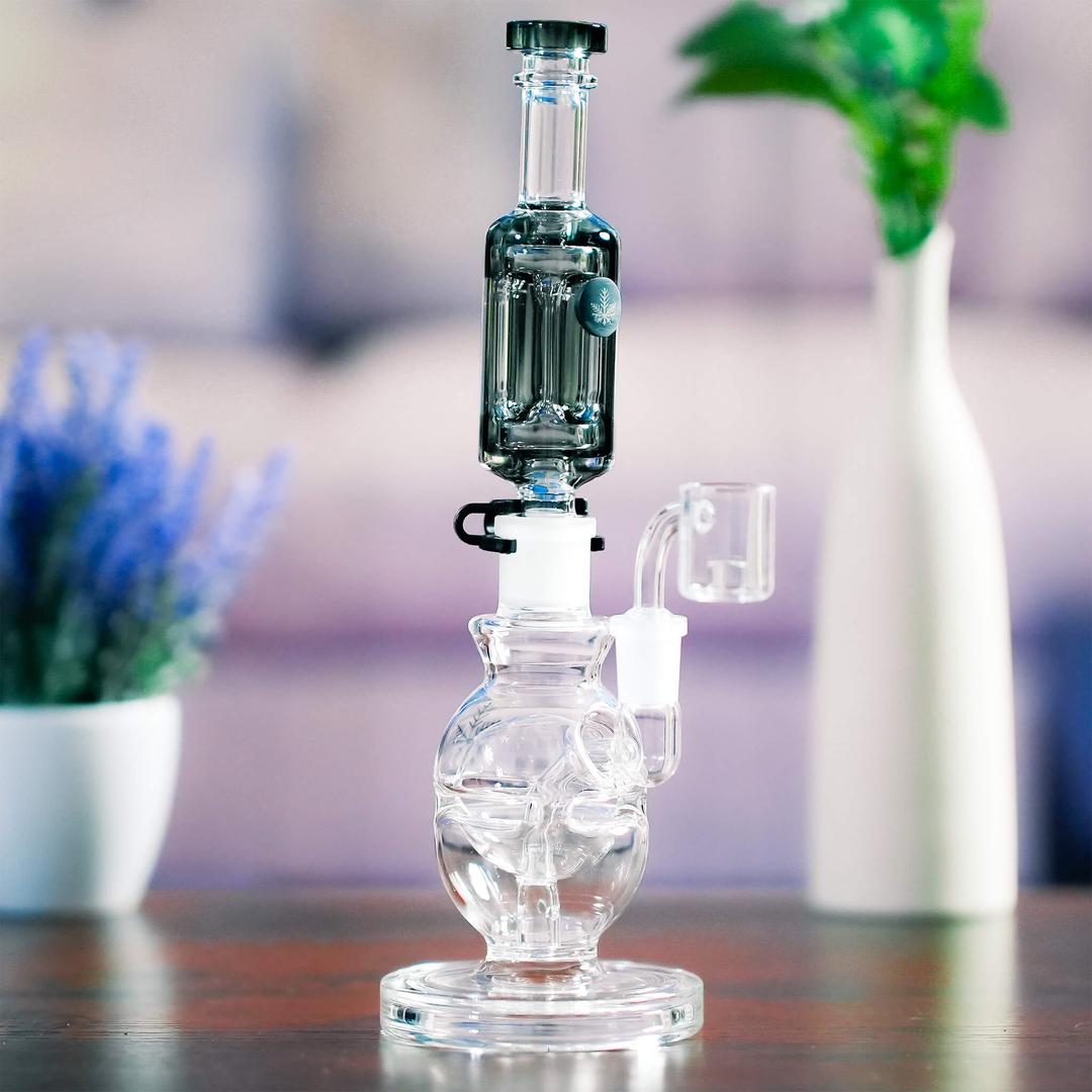 Clear borosilicate glass bowl for Freeze Pipe Mini Dab Rig, durable and easy-clean accessory for concentrates or herbs.
